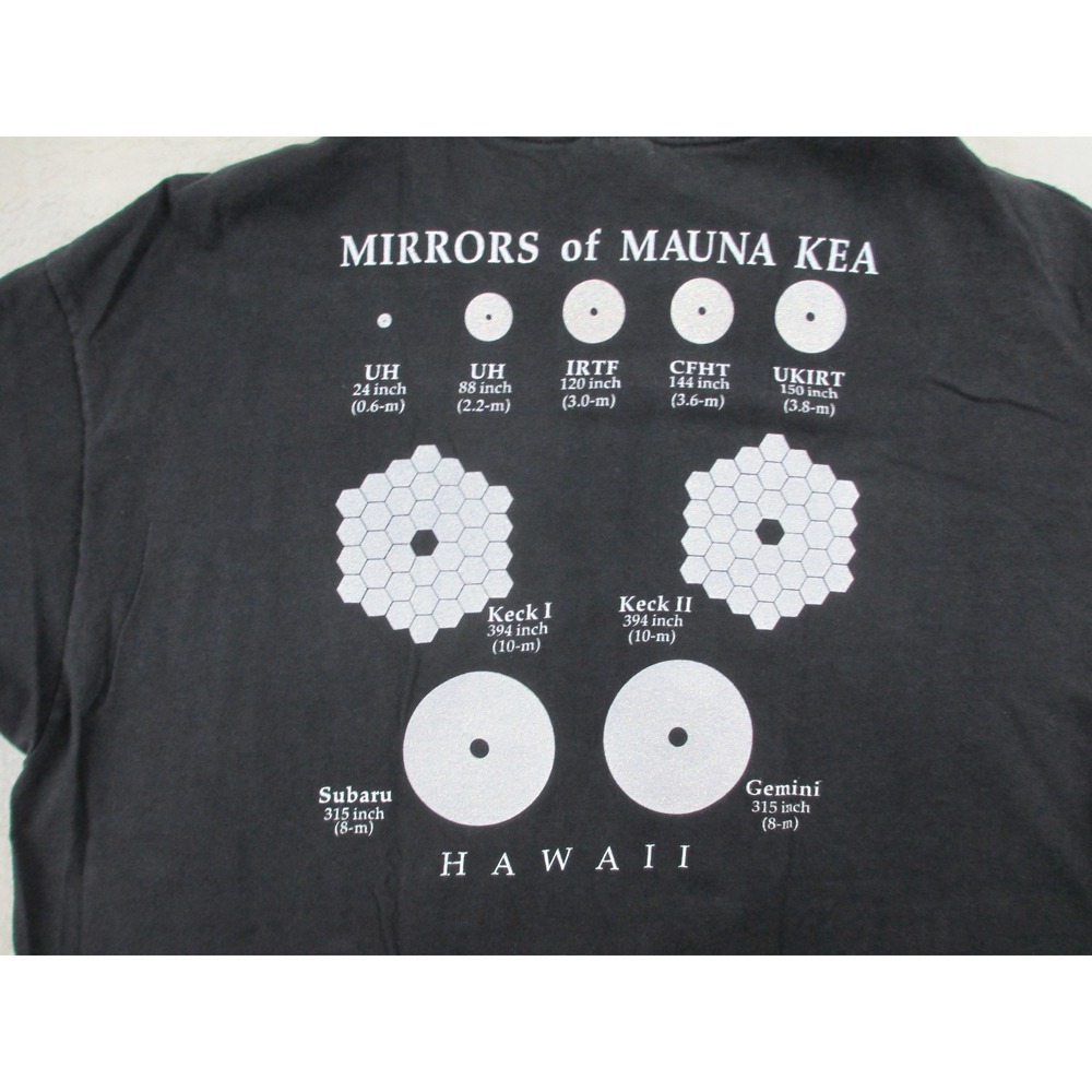 VINTAGE Hanes Shirt Mens Extra Large Black Mirrors Of Mauna Kea Hawaii* - Picture 3 of 13
